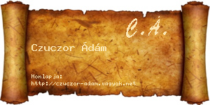 Czuczor Ádám névjegykártya